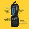 GRAVEL Travel Pouch SLIM Black Color For Night With Waterproof Pocket and Hidden Pocket Hygienic Storage of Bath Goods Made of Highly Durable