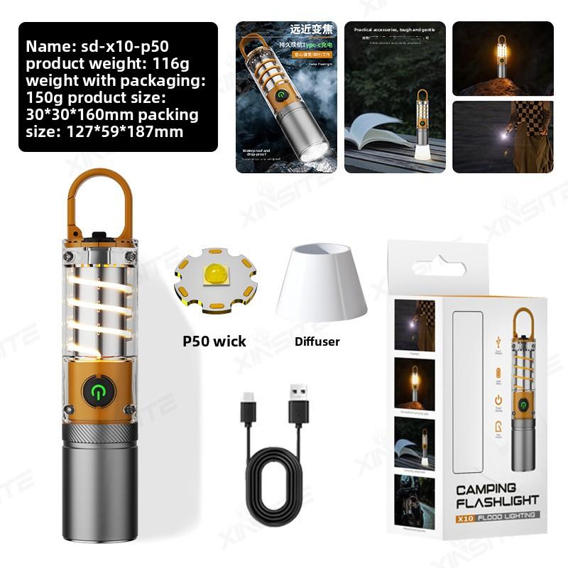 Multifunctional Outdoor Flashlight - Camping Lantern & Night - Riding Flashlight, Waterproof, Long - Lasting Battery Life