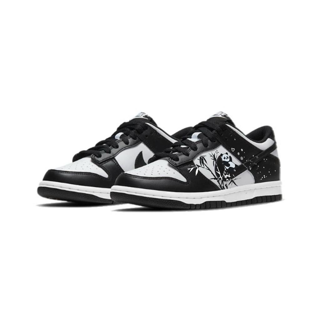 Nike Dunk Slip Resistant, Abrasion Resistant, Lightweight Low top Skateboard Shoes Unisex Black White DD1391-100(Team502-)