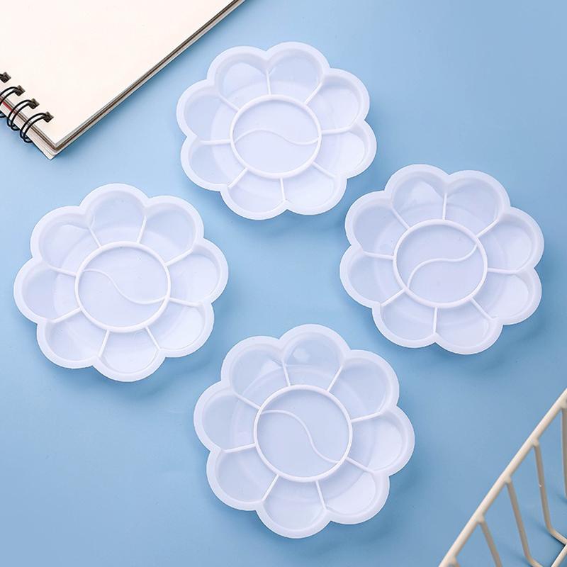 Painting Palette Plastic Paint Tray Multiple Shapes Sizes Office School Student Drawing Art Supplies Watercolor Oil Painting ZYF