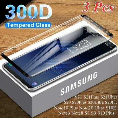 3PCS gehärtetes Glas Schutzfolie für Samsung Galaxy S10 Plus Glas S9 S8 Displayschutzfolie S20 S21 S10e S 9 8 10 e Note 20 Ultra S10 5G Note 10 9 8