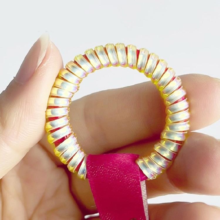 6pcs Silicone Stretchable Key Rings Plush Toy Loss Proof Coil Soft Secure Fasteners For Backpacks Bags Kids Adults