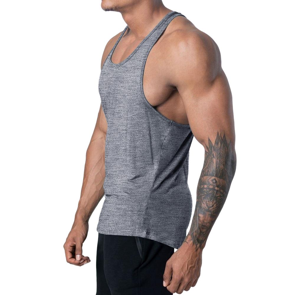 Hızlı Kuruyan Tank Üstleri Erkek Spor Salonu Fitness Vücut Geliştirme Kolsuz Gömlek Erkek Yazlık Rahat Stringer Yelek