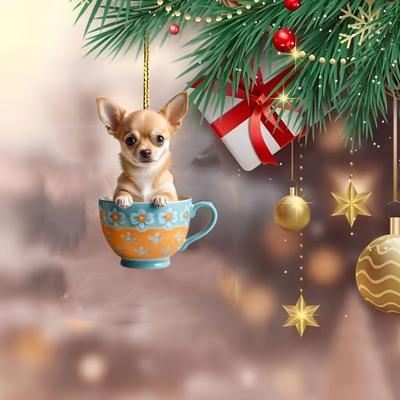 3 buc pandantiv cățeluș Chihuahua, decorațiune interioară auto