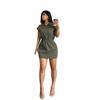 Women's Casual Workwear Style Short-Sleeve Slimming Shirt Dress