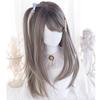 Gothic Long Gray Mori Princess Small Everyday Wig Lolita, Harajuku, Gal-style Wig, Heat-Resistant, Lolita, Hair, Girl, Dreamy, Cute, Style, Face,