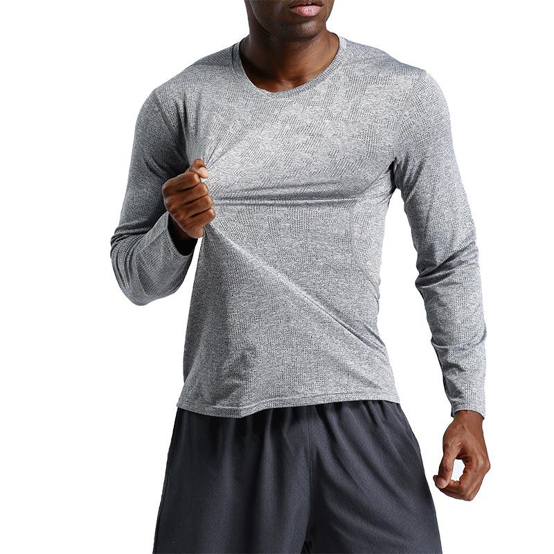 Brand Men's Quick-Dry Long Sleeve Sports T-Shirt - Loose Fit for Outdoor, Fitness, Basketball, Running