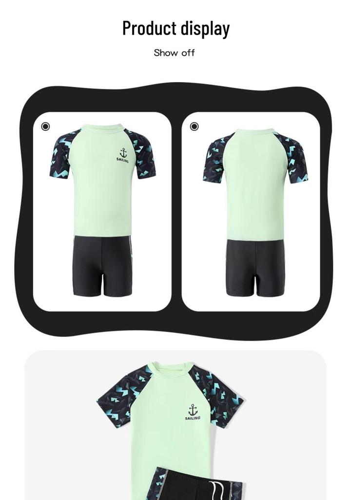 Boys' Two-Piece Teen Swimwear Set - New Style & Professional Design