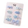 8Pcs/Set New Cute Fresh Minni Bowknot Hair Clips For Woman Girls Sweet Flower Star Hairgripes Barrette Hair Accessories Gifts