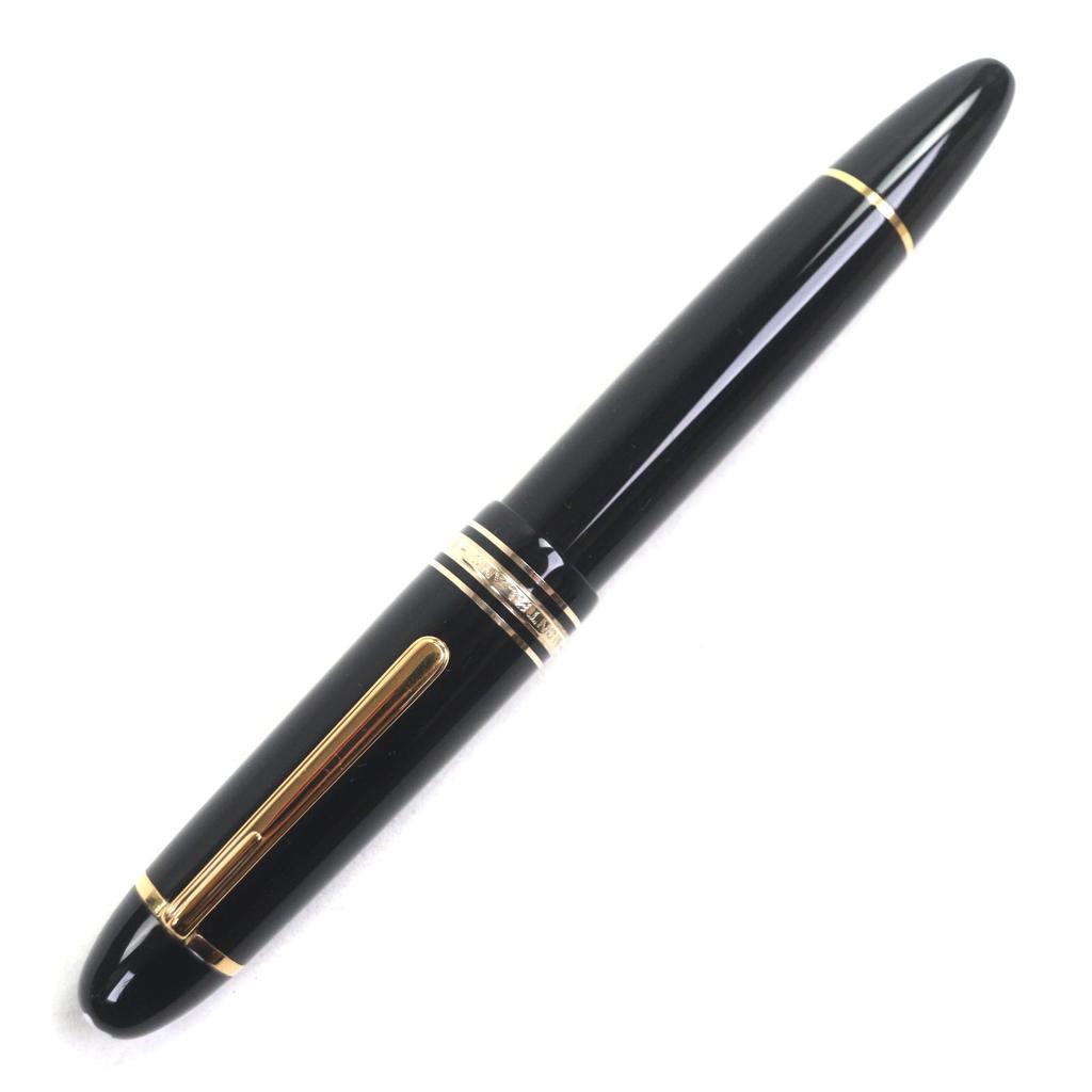 Excellent MONTBLANC fountain pen Meisterstück 149 white star Black gold 14K mens Used