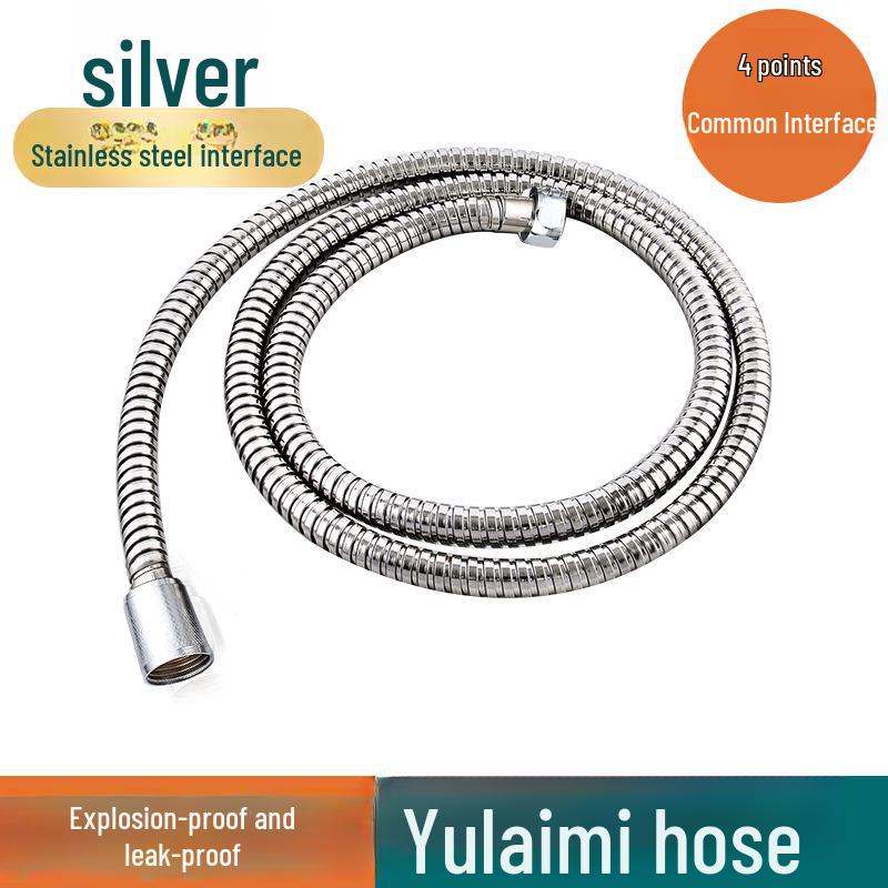 סט צינור מקלחת מנירוסטה חסין פיצוץ ופיה למחמם מים לאמבטיה