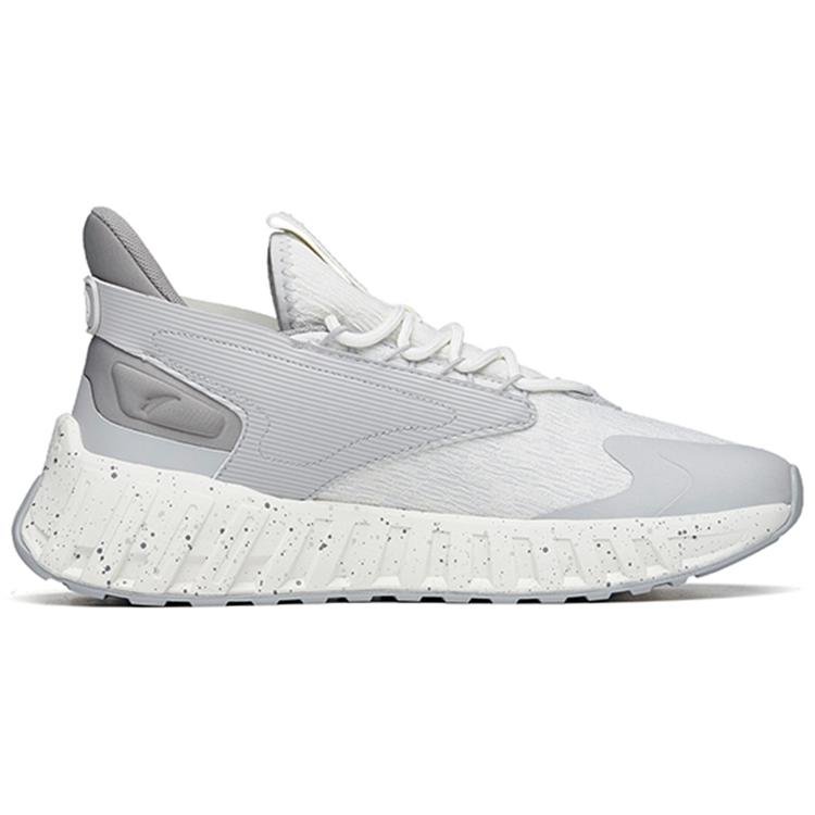 New Anta Non slip Wear resistant Shock Absorption Low Top Chunky Sneakers Men's White Gray 112218871-2