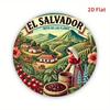 El Salvador Metal Tin Sign Ruta De Las Flores Art Farmhouse Vintage Wall Decor