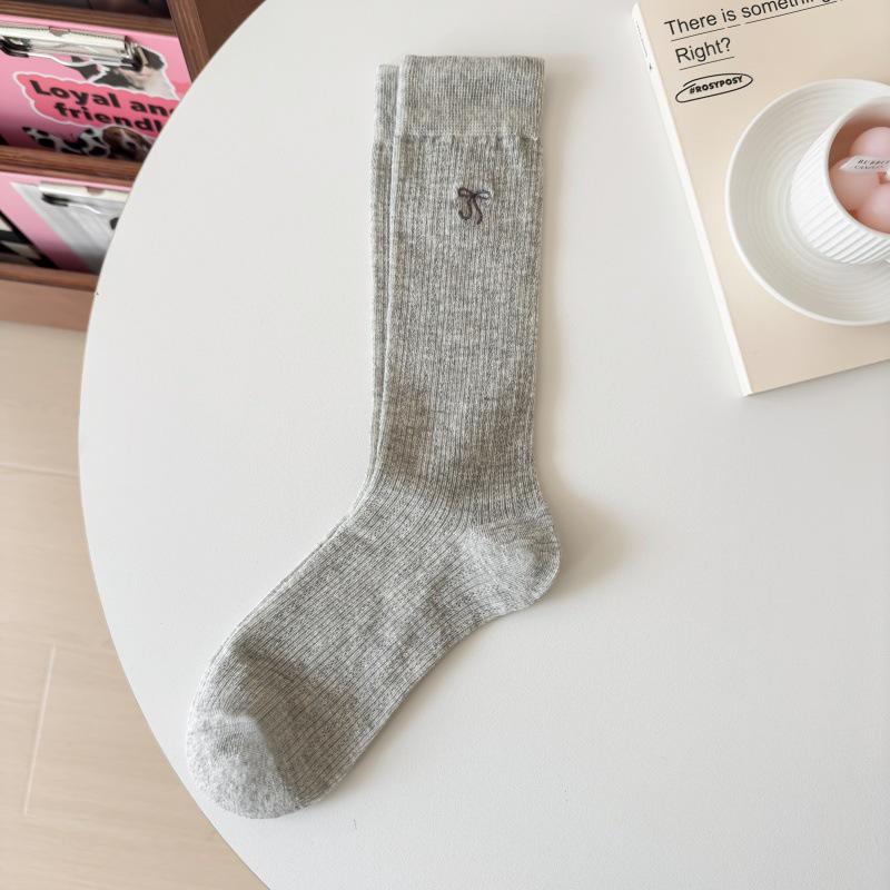 Women's Bowknot Ballet-Style Mesh Mid-Calf Socks for Spring/Summer