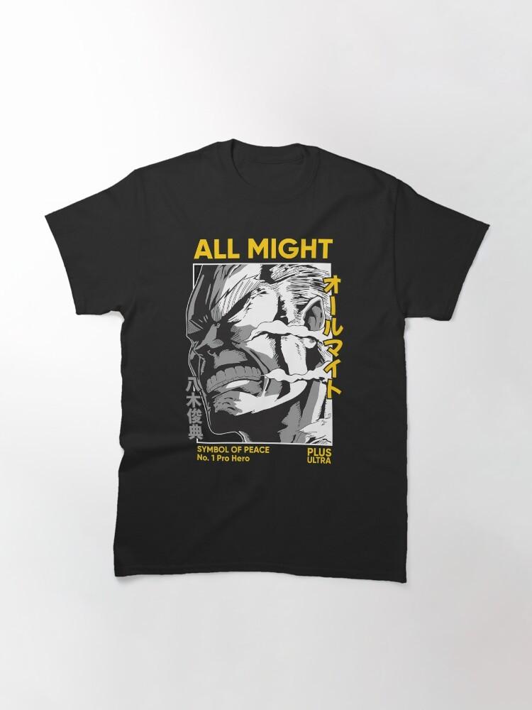 Anime My Hero Academia All Might Graphic Black T-shirt Size S-5XL Unisex T-Shirt XL