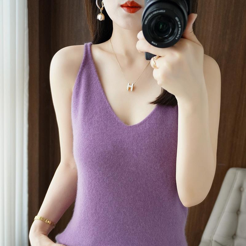 VEZFAA Chemisiers et chemises décontractés pour femmes, mode été printemps, couleur unie, imprimé, sans manches, col en v