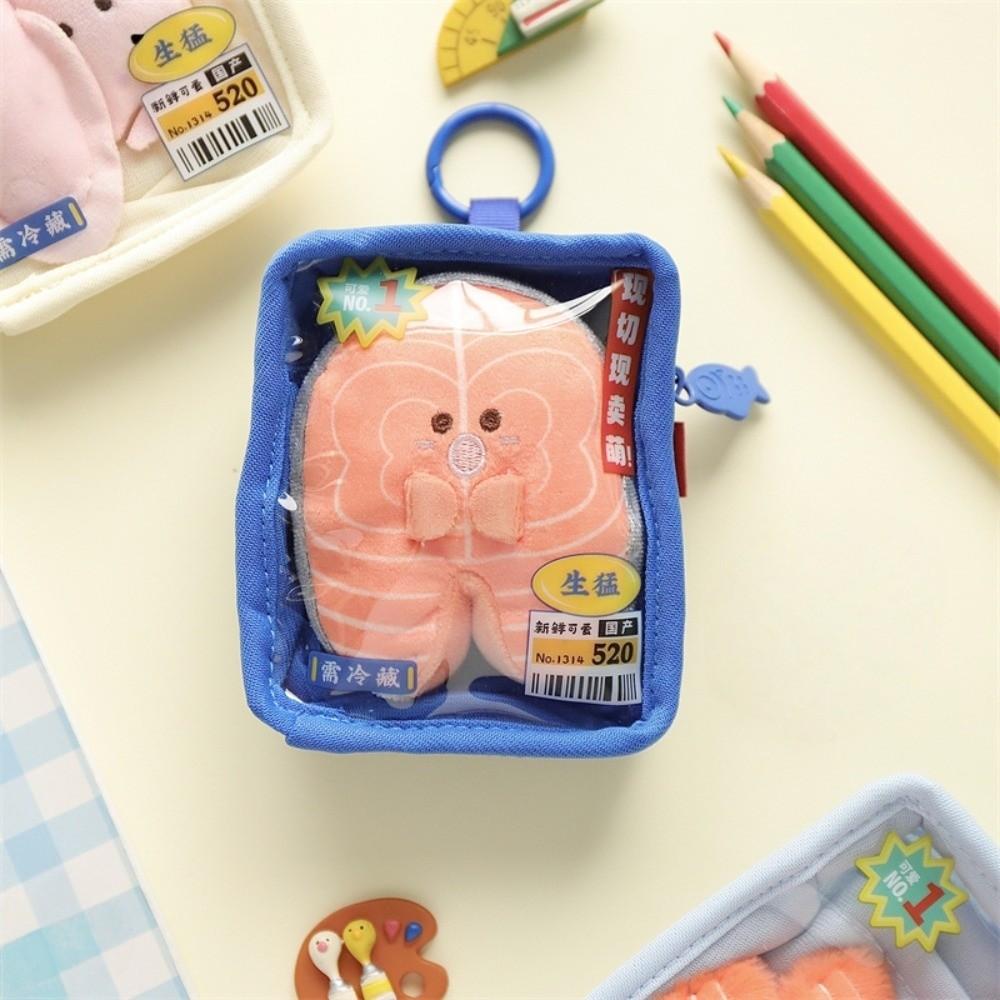 Salmon Seafood Platter Pendant Fish Fillets Mini Hanging Doll Bag  Aquarium Gift