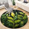1pc Nature Plants Office Round Area Rug, Indoor Mat Suitable ForOffice, Under Office Chairs Bedroom Living Room Home Decor, Room Decot060