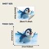 Waterproof Self Adhesive Swimming Penguin Toilet Lid Sticker Cute Removable Decal for Home Bathroom Decoration