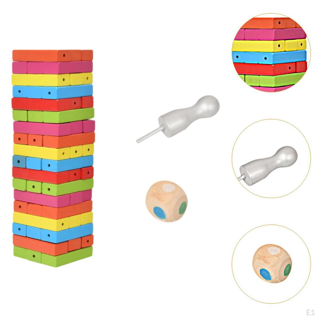 Wooden Blocks Stacking Game Table Toy Gifts for Kids and Adults Puzzles Toys