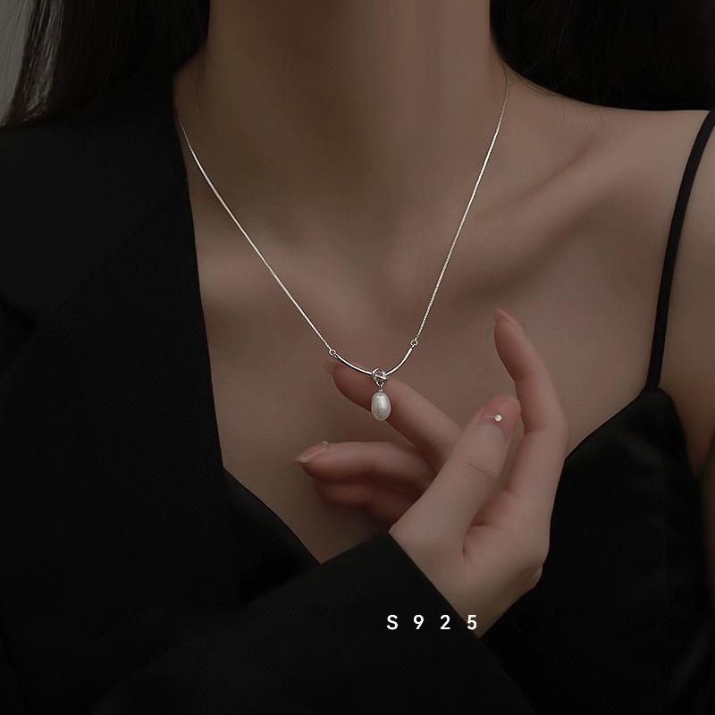 Canghai Bead Necklace Women's Simple Versatile Clavicle Chain Freshwater Pearl Necklace