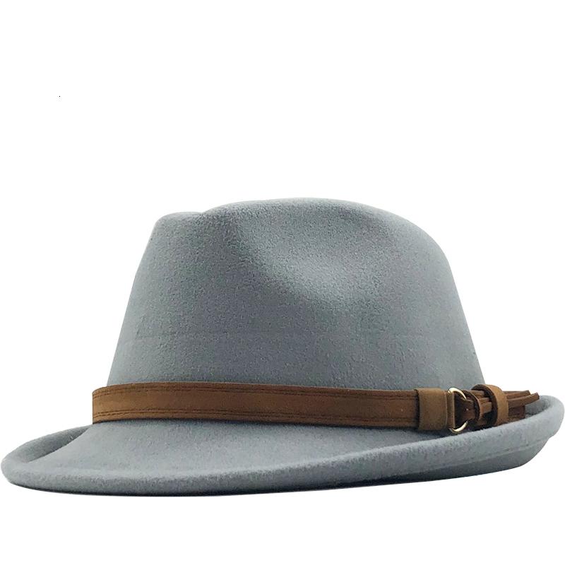 Pălărie Fedora din Lână Nouă Femei Bărbați Pentru Iarnă Toamnă Elegantă Lady Gangster Trilby Felt Homburg Church Jazz Palarie 55-58CM reglabilă