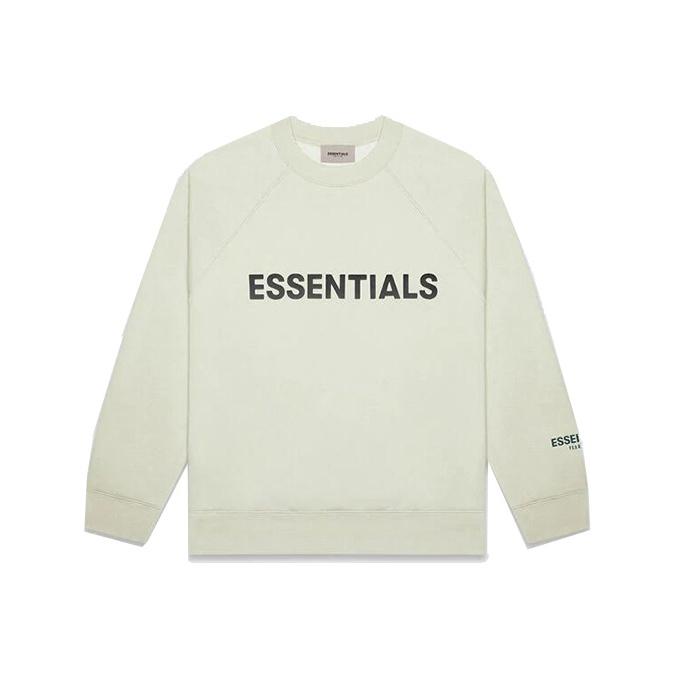 Fear of God Essentials Fleece Crew Neck Sweatshirt FW20 Unisex Tops Sage-Green FOG-FW20-302