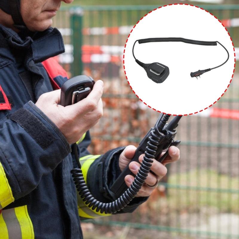 Replacement Handheld Speaker Microphone for IC-F1000 IC-F2000 Two Way Radio Speaker Mic with Back Clip & 3.5mm Port