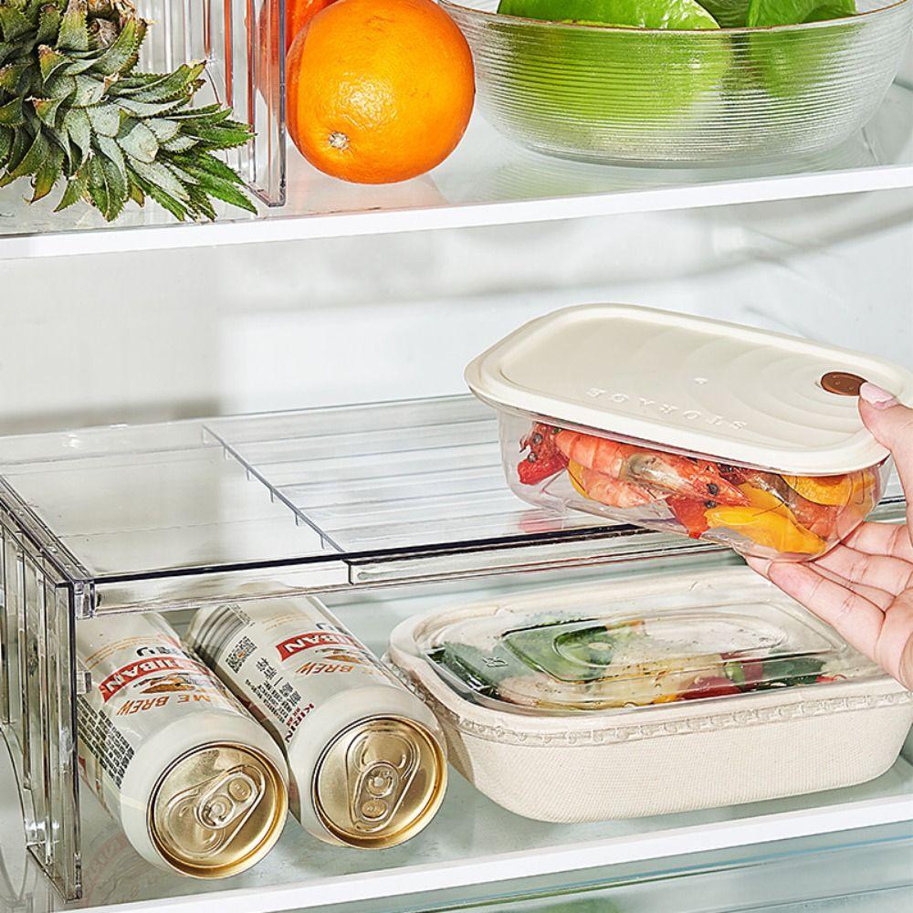 Stackable Fridge Layered Separator 2-Level Height Refrigerator Storage Rack  Kitchen