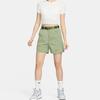 Nike Sportswear Solid Woven Breathable Mid-Rise Casual Shorts Women Shorts Oil-Green HJ3945-386
