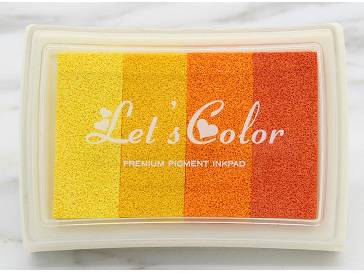 DIY 4-Color Gradient Ink Pad for Stamps and Finger Painting