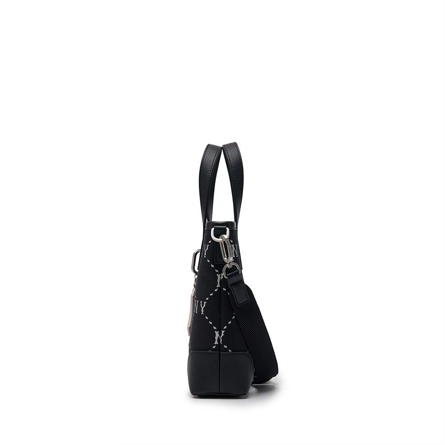 Mlb Diamond Monogram Jacquard Mini Crossbody Bag Ny (Black)