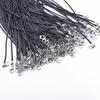 505560Cm Black Cord Leather Rope Chain Necklace Fastener Alloy Extended Chains Wax Pack Necklaces For Women Men Lobster Clasp