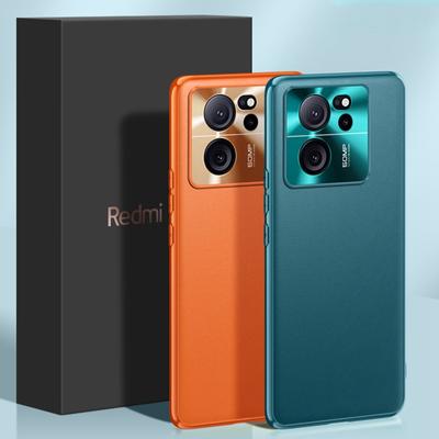 Custodia di Lusso in Pelle PU per Xiaomi Mi 13T Pro Mi13T Protezione Lente in Metallo Cover Posteriore Opaca per Redmi K60 Ultra Guscio