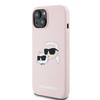 Karl Lagerfeld Klhmp15Sskchpplp Iphone15 / 14 / 13 6.1 Różowy/Pink Hardcase Silicone Karl & Choupette Magsafe
