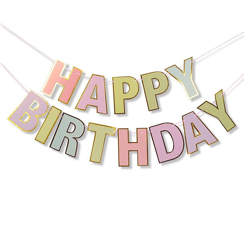 Creative Laser Glossy Birthday Banner Party Decoration