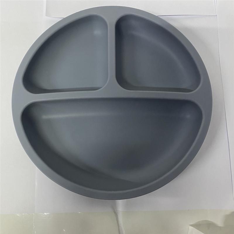 Silicone Baby Tableware Set: Bowl, Fork, Spoon, Plate with Suction Cup