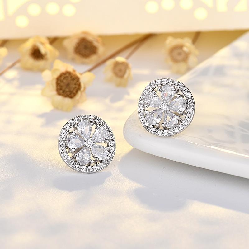 Cercei noi de înaltă calitate cu zirconiu, cercei cu temperament