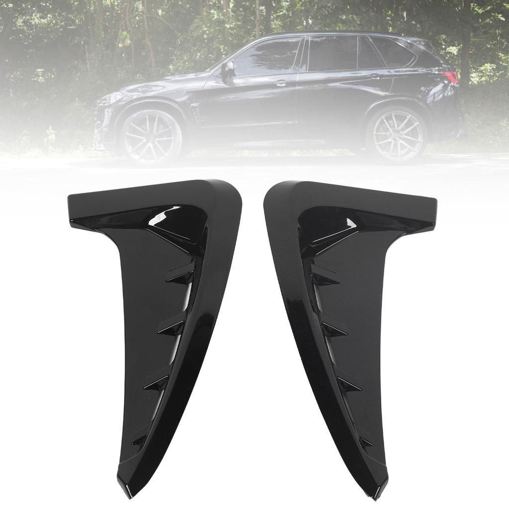 2PCS Car Front Side Vent Cover Decorative Gills Side Wing Vent Trim for X5 F15 M Sport 2014 to 2018