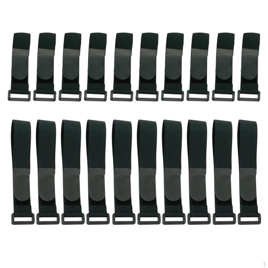 20 Pieces Durable RCA Straps Lashing Strap Reusable Cable Ties