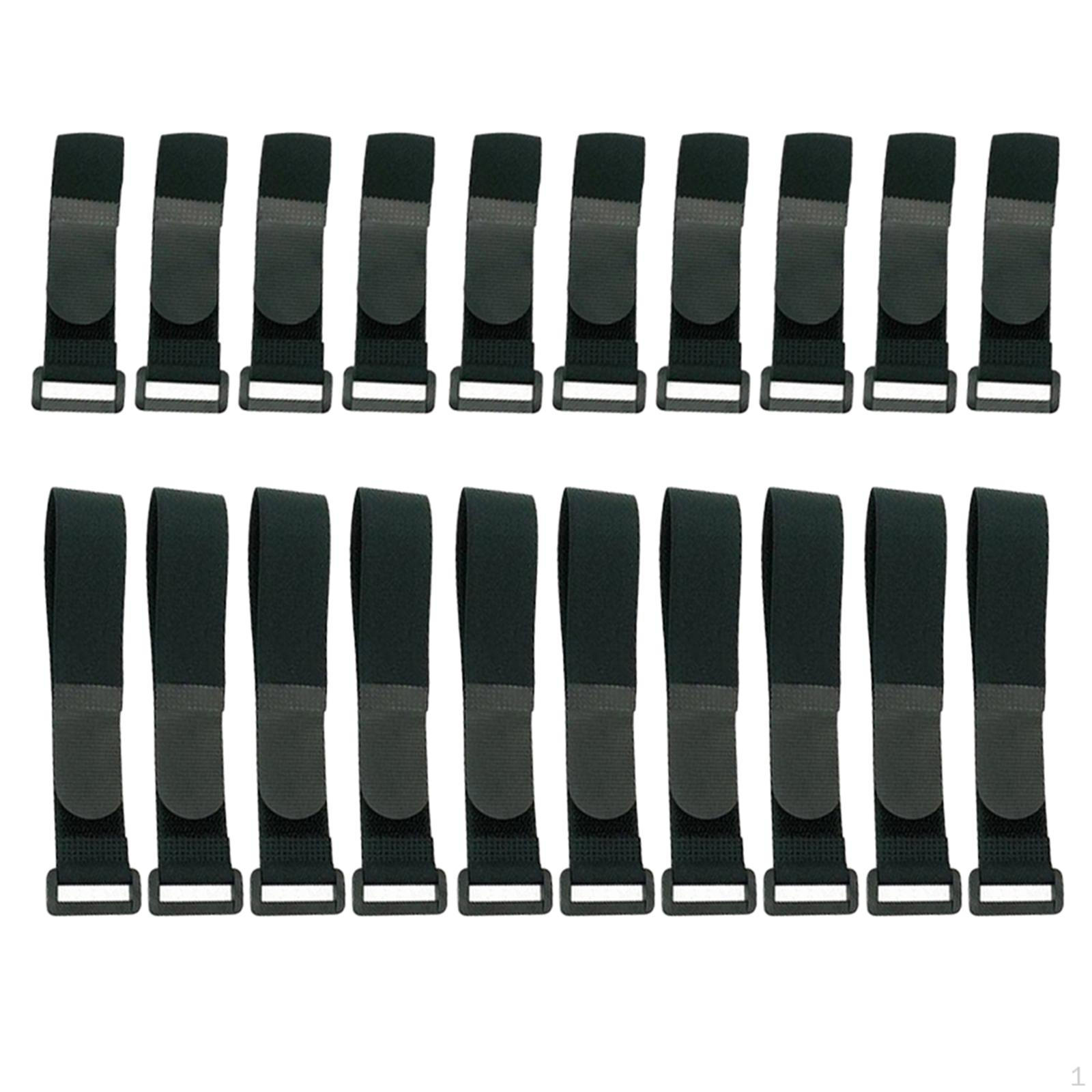 

20 Pieces Durable RCA Straps Lashing Strap Reusable Cable Ties