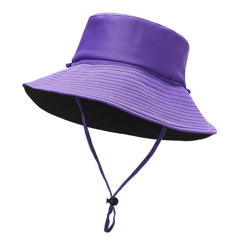 New spring and autumn bucket hat women's sun protection hat sun hat face cover basin hat simple solid color versatile hat