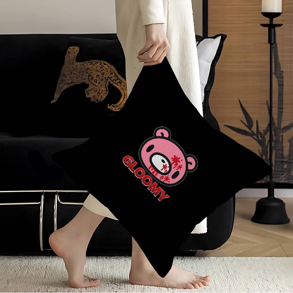 G-Gloomy B-Bear Personalized Pillow Dust Cover Bedroom Kids Party Decoration Pillowcase Birthday Children Gift