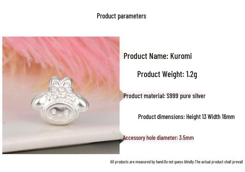 My Melody Sterling Silver 3D DIY Woven Beading Accessories