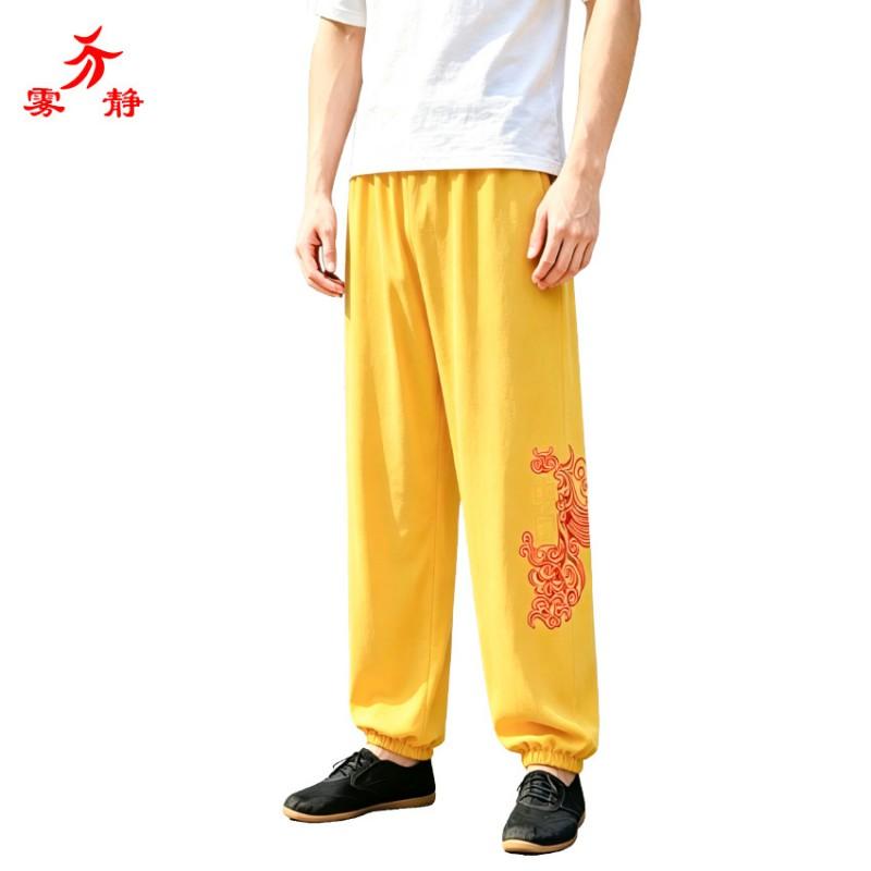 Martial Arts Pants Men Women Training Kung Fu Tai Chi Practice Loose Fit Combat Wear