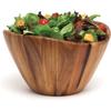 2026 New Large Wood Salad Bowl for Home Use with Salad Dressing.