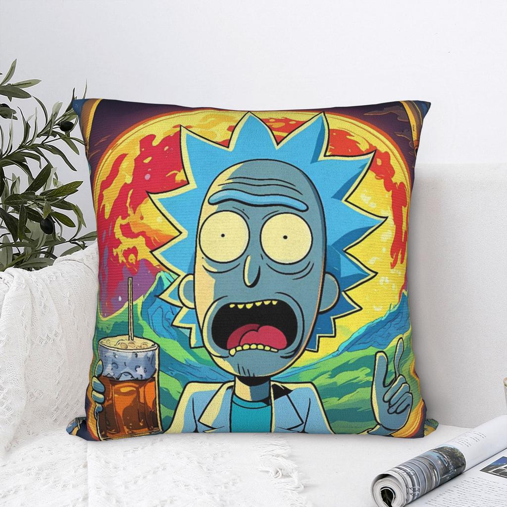 Ricked and Mortys Pillow Cover Fashion Pillow Case For Living Room Chair Custom Pillowcases Gift Idea