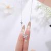 Luminous Butterfly Mother-of-Pearl Zircon Choker: Elegant Women's Necklace