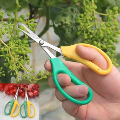 Stainless Steel Shear Trimming Scissors with Soft Handle Multi-functional Garden Clippers with Tilted or Straight Head for Garden Pruning