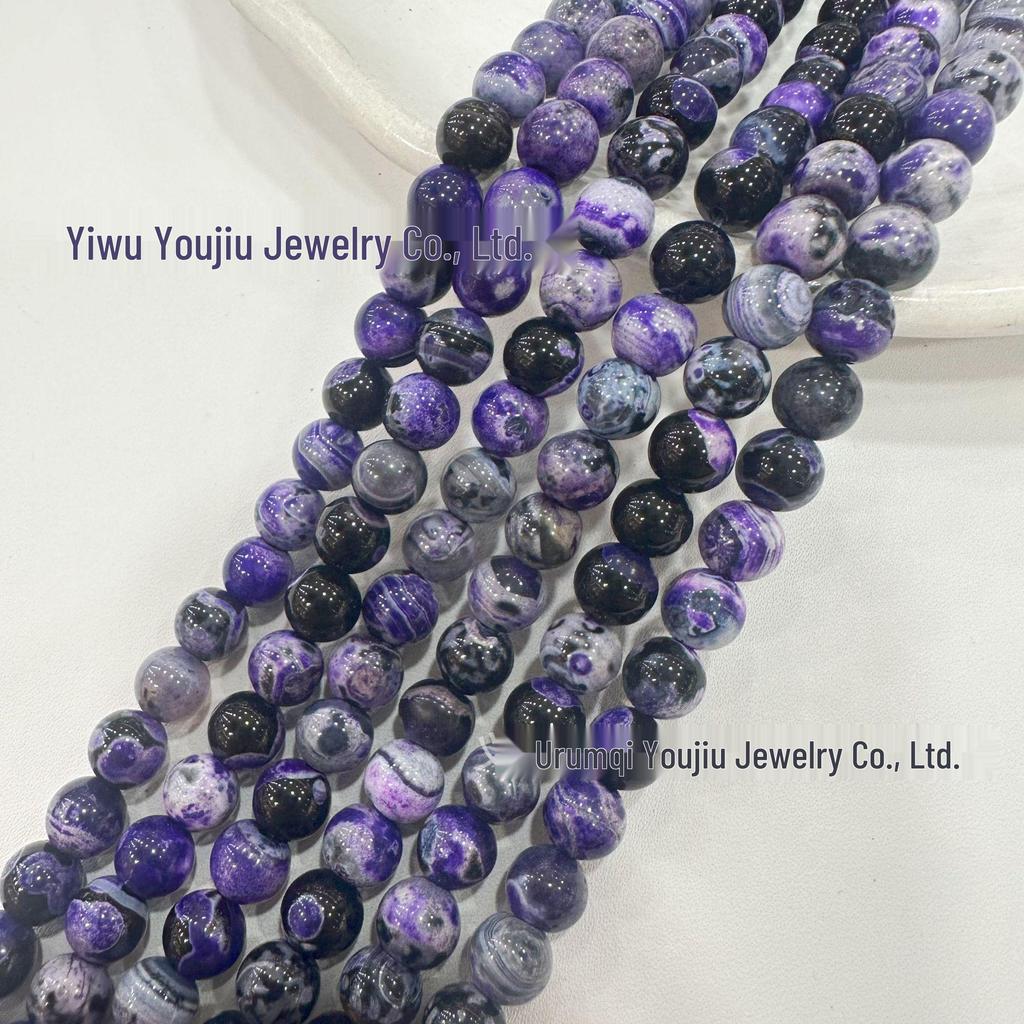 Feuerachat-Rundperlen 6-10mm für DIY-Schmuckzubehör